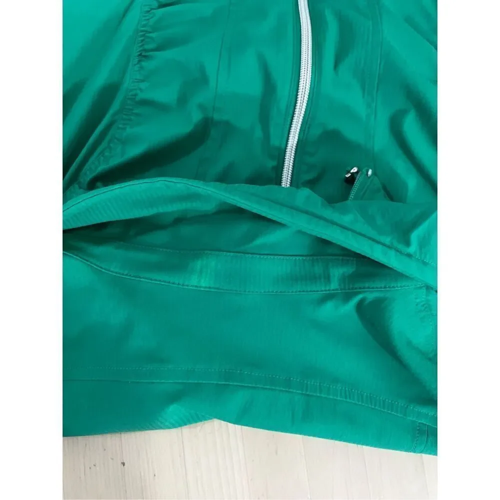 Zenergy Chicos Stripe Jacket Size 1 Green full Zipper Stretch Pocket Outdoor